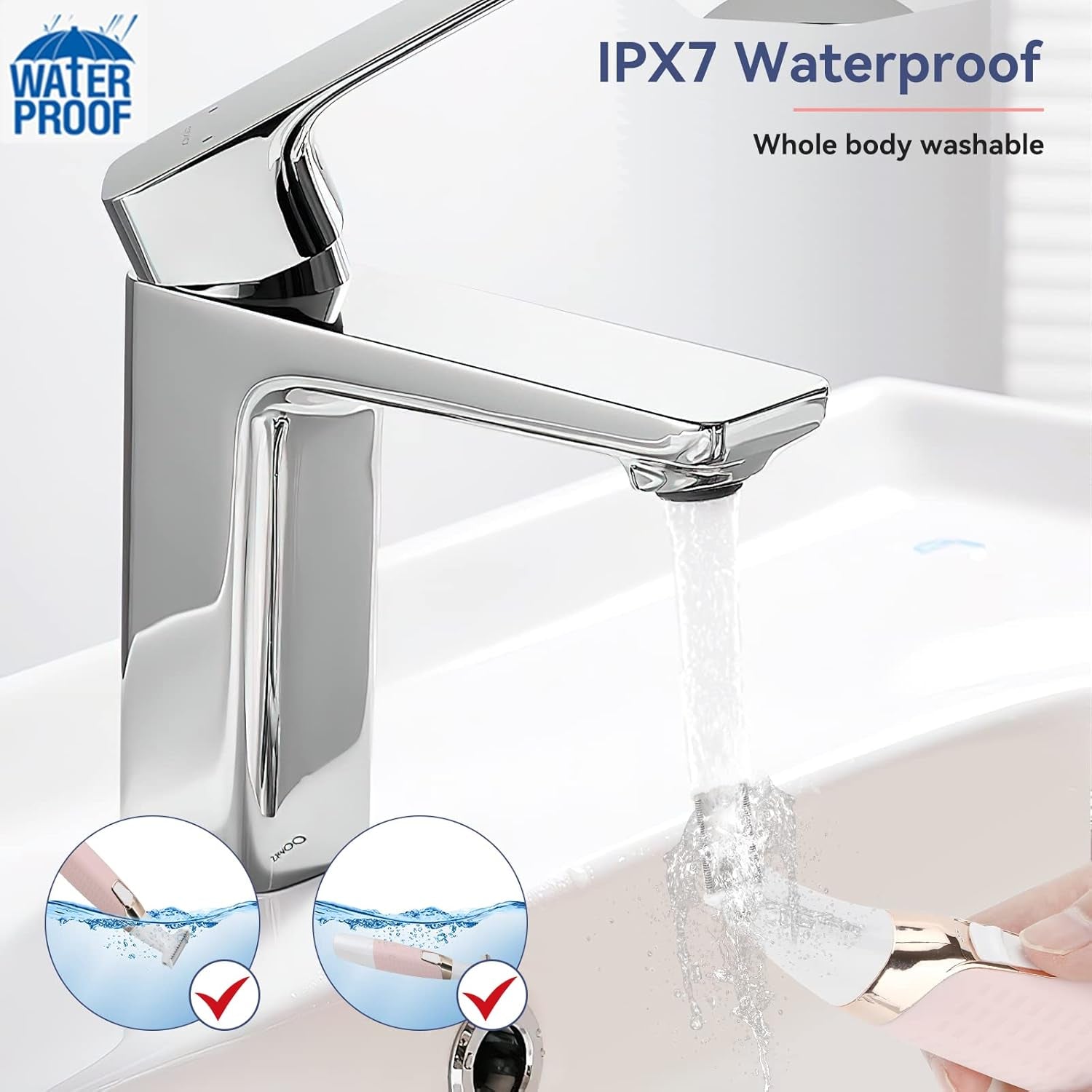 Face Razors for Women,  Bikini Trimmer 5 in 1 Wet/Dry Electric Shaver Razors for Face Nose Eyebrow Beard Mustache Arm Leg Armpit Pubic Area Painless Rechargeable Facial Hair Removal for Women